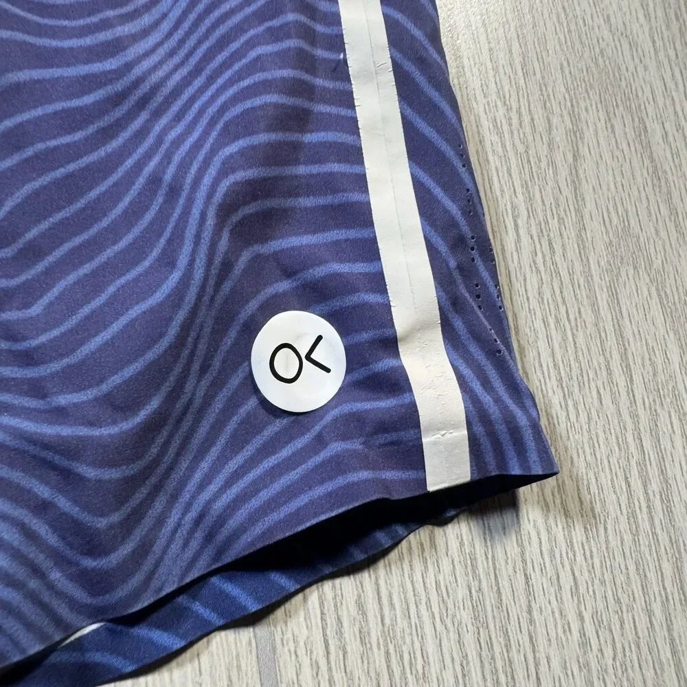 Outerknown Board Shorts Men’s 33 x 9 Blue Striped Stretch Skate Surfwear Beach